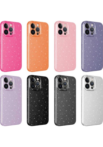 Apple iPhone Uyumlu 13 Pro Kamera Korumalı Simli Lüks Csk Zore Koton Kılıf turuncu