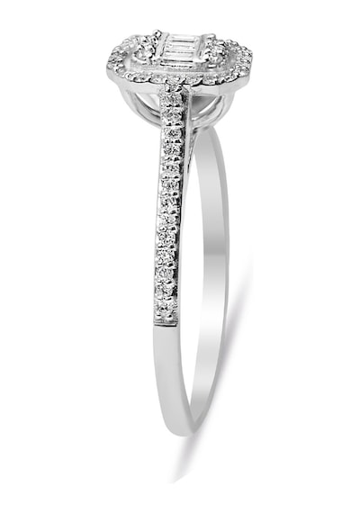 Modern Tasarım 0.25 Ct Baget Kare Tektaş Yüzük