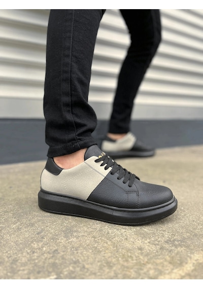 Mevese Tsoob Bağcıklı Cilt Süet Erkek Günlük Rahat Taban Sneaker Ayakkabı - Gri Siyah - Gri Mevese Tsoob Bağcıklı Cilt Süet Erkek Günlük Rahat Taban Sneaker Ayakkabı - Gri Siyah - Gri