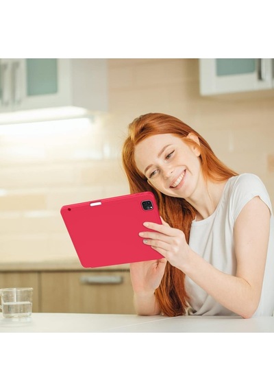 Apple Uyumlu iPad, Pro 12.9 5. Nesil 2021 Kılıf Kalem Bölmeli Smart Case