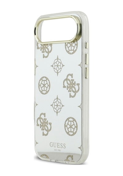 Apple Uyumlu iPhone 17 Air Kılıf Guess Lisanslı Metal Kamera Çerçeveli Simli Peony Aynalı Kapak Gold Gold