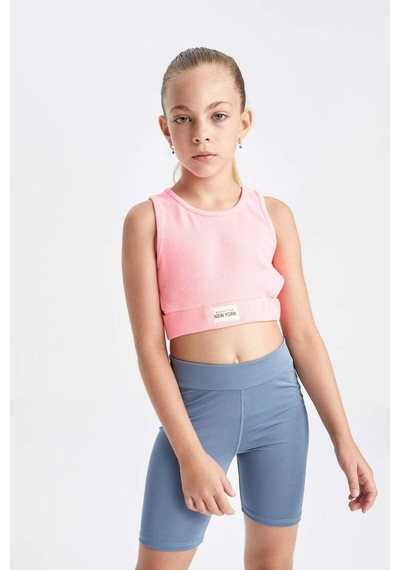 DeFacto Kız Çocuk Biker Tayt D0906A824HSBE739 Mavi