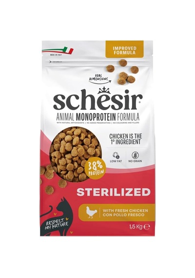 Monoprotein Tavuklu Kısırlaştırılmış Yetişkin Kedi Maması 1,5 Kg