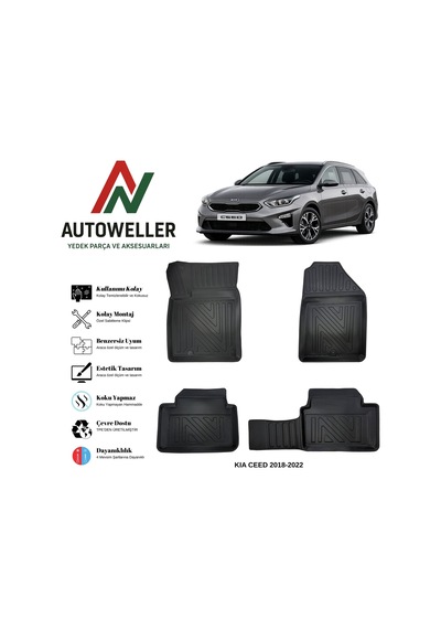Kia Ceed 2018-2022 Havuzlu Oto Paspas