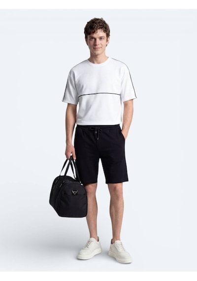 Kip Ekru Düz T-shirt