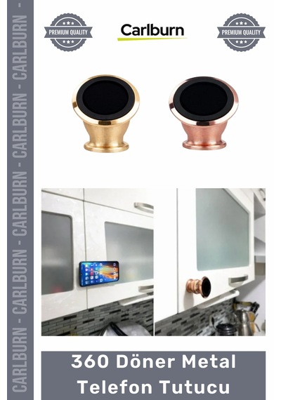Otoaksesuar Güçlü Mıknatıslı Otomobil Araba Eşya 360 Döner Metal Torpidoya Yapışkan Telefon Tutucu