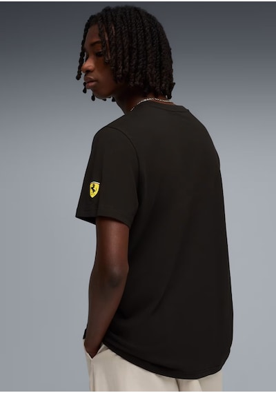 Puma Ferrari Tonal Shield Tee 635311-01 Tişört Erkek T-shirt Siyah