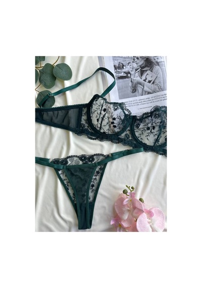 La Linaa Kadın Dantelli Bralet Sütyen Şık İç Çamaşır Takımı Transparan Seksi İç Giyim Koyu Yeşil - 591611016 Koyu Yeşil La Linaa Kadın Dantelli Bralet Sütyen Şık İç Çamaşır Takımı Transparan Seksi İç Giyim Koyu Yeşil - 591611016 Koyu Yeşil