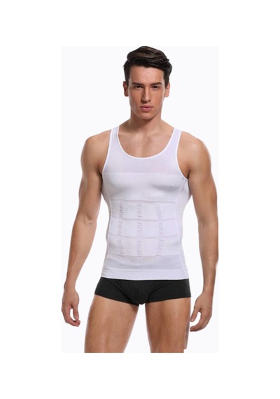 Ff Fit Form Giyim Erkek Göbek Ve Gögüs Toparlayıcı Destekleyici Korse Atlet Beyaz Renk Beyaz