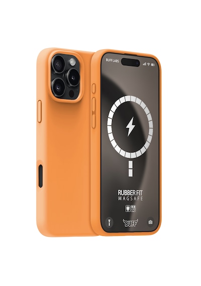 Apple Uyumlu iPhone Buff 16 Pro Max Magsafe Rubber Fit Kılıf Orange Sorbet