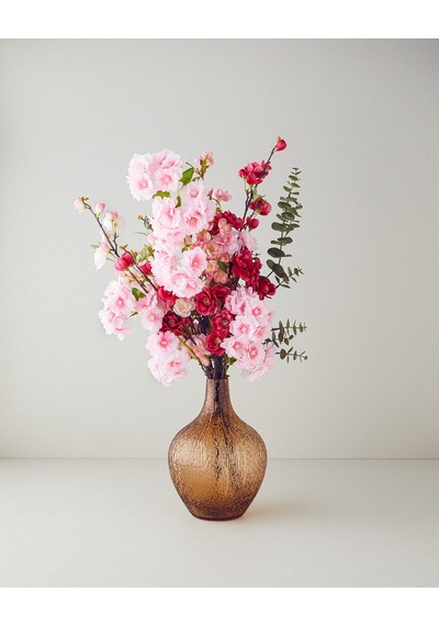 English Home Cherry Branch Tek Dal Yapay Çiçek Koyu Pembe Koyu Pembe
