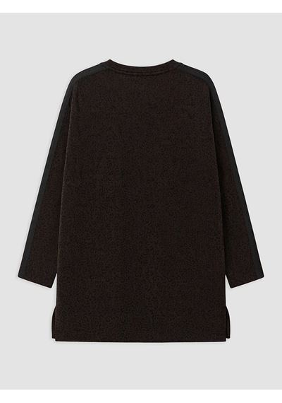 Lcw Everyday Kahverengi Leopar Desenli Soft Touch Kadın Tunik