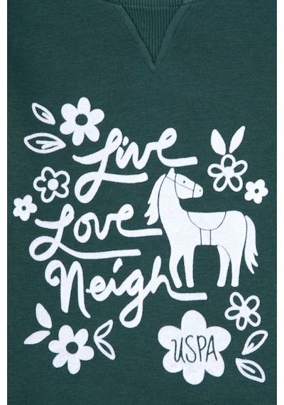 U.s. Polo Assn. Kız Çocuk Koyu Yeşil Sweatshirt 50317922-vr079 Koyu Yesıl