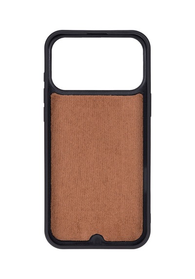 Bloomcase Mono Saddle Heritage Apple iPhone Uyumlu 17 Pro Max/ 18 Pro Max 6.9" Hakiki Deri Magsafe Kılıf Kahverengi
