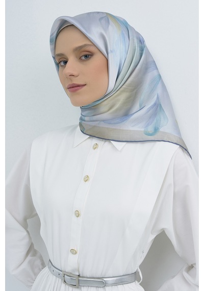 Armine Saf İpek Sura Eşarp-2026 İlkbahar-yaz- 951900d Mavi-03