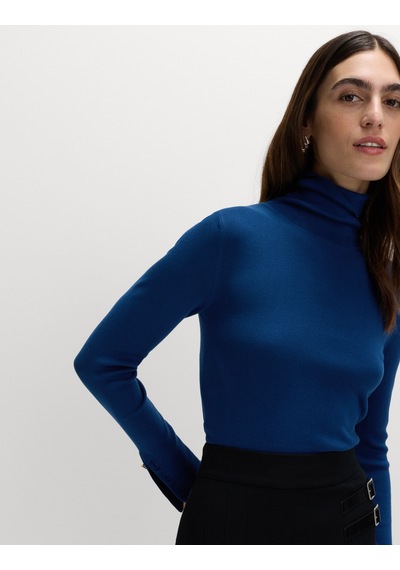 Marks & Spencer Fitilli Balıkçı Yaka Kazak Mavi