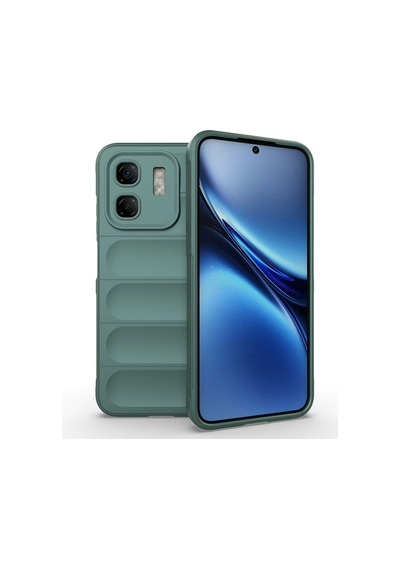 İnfinix Hot 50i 4g Kılıf Esnek Tpu Oyuklu Arka Yüzey Tasarımlı Zore Etnik Silikon Kapak Koyu Yeşil