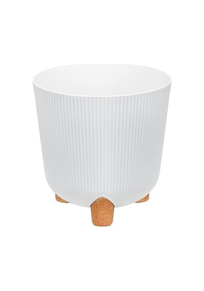 Omnipazar Elf-452 Dekoratif Derin Nostalji Ayaklı Saksı Takımı 9 Litre Beyaz