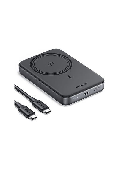 Ugreen 10.000 Mah Magnetic Wireless Manyetik Kablosuz Taşınabilir Şarj Cihazı Siyah