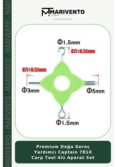 Premium Doğa Gereç Yardımcı Captain 7810 Carp Tool 4lü Aparat Set standart