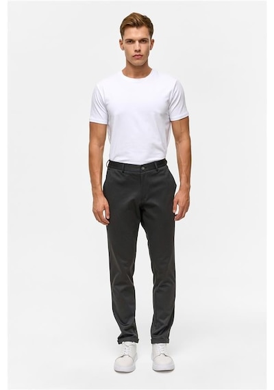 Süvari Siyah Slim Armürlü Jogger Pantolon Siyah