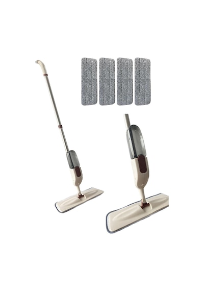Spin Mop Sprey Mop Deterjan Hazneli Moplu Spreyli Temizlik Paspası 4'lü Spin Mop Sprey Mop Deterjan Hazneli Moplu Spreyli Temizlik Paspası 4'lü