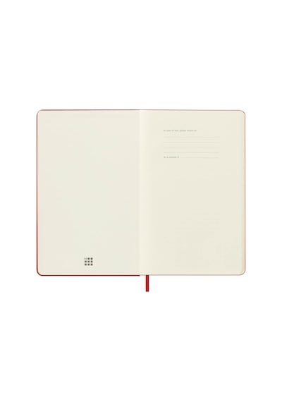 Moleskine Çizgisiz Kırmızı Defter L Boy Sert Kapak