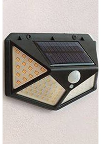 Starmax Güneş Enerjili Hareket Sensörlü Ip65 Suya Dayanıklı 100 Led Lamba 1410 10 Parça Siyah