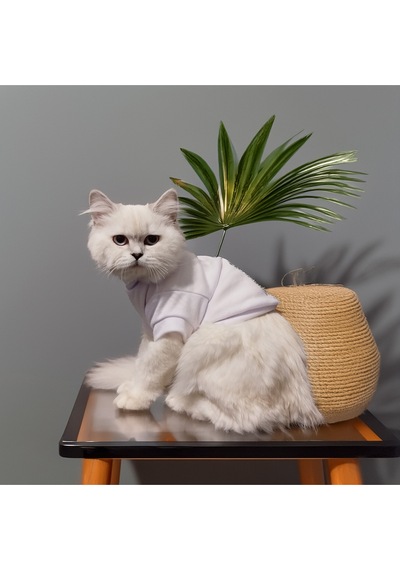 Kedi Ve Köpek İçin Düz Beyaz Tshirt