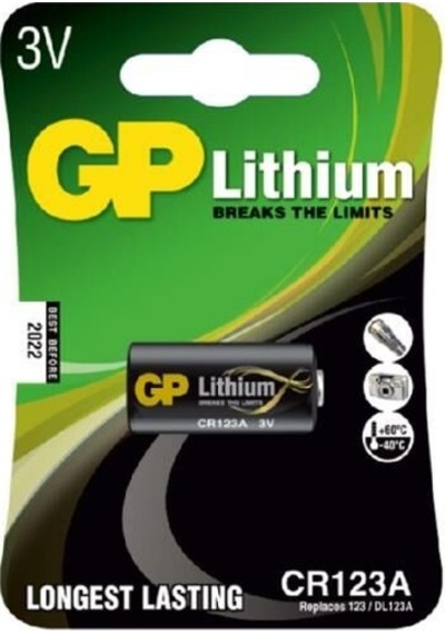 Gp Cr 123a Pil 3 Volt Tekli Kart