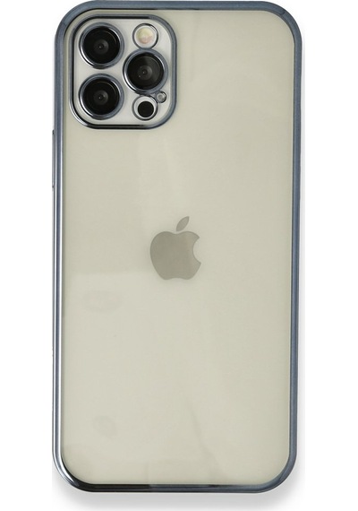 Apple Uyumlu iPhone 12 Pro Kılıf Kamera Lens Korumalı Parlak Silikon Kapak Ryc/razer Lens - Mavi Mavi