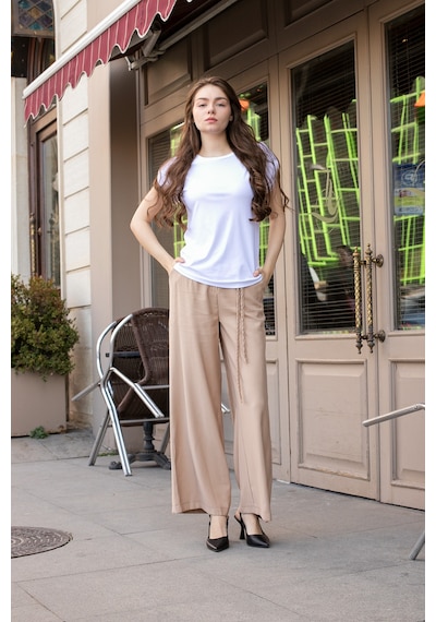 Kadın Modal Penye Geniş Sıfır Yaka Düşük Omuzlu Apoletli Kısa Kol T-shirt Bluz-beyaz Beyaz Kadın Modal Penye Geniş Sıfır Yaka Düşük Omuzlu Apoletli Kısa Kol T-shirt Bluz-beyaz Beyaz