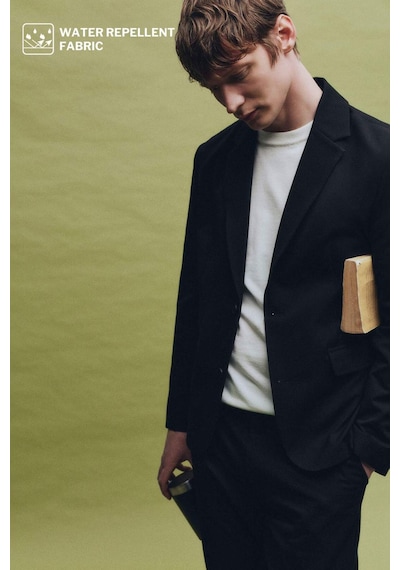 Defacto Modern Fıt Krinkıl Blazer Ceket F9819ax26spbk27 Siyah-bk27