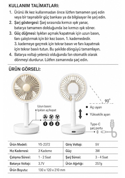 Taşınabilir Mini Fan 3 Kademeli Döner Başlıklı Aşağı Yukarı 15 Kademeli Ayarlanabilir Yükseklik Açı Ayar Düğmeli Mini Fan El Fanı Masaüstü Fan Ev Ofis Vantilatör Pervane 100 Gr Taşınabilir Mini Fan 3 Kademeli Döner Başlıklı Aşağı Yukarı 15 Kademeli Ayarlanabilir Yükseklik Açı Ayar Düğmeli Mini Fan El Fanı Masaüstü Fan Ev Ofis Vantilatör Pervane 100 Gr
