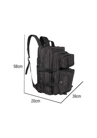 Bagacar Tactical Dağcı Ve Trekking Kumaş Sırt Çantası Siyah