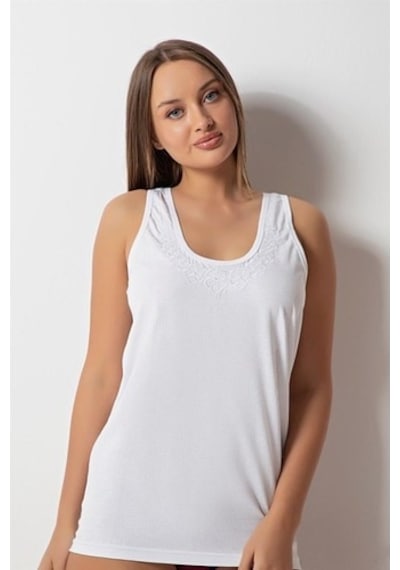 Mecit Pijama 6 Lı Paket Özlem Bayan Işlemeli Geniş Askı Atlet Beyaz 1309 Mecit Pijama 6 Lı Paket Özlem Bayan Işlemeli Geniş Askı Atlet Beyaz 1309
