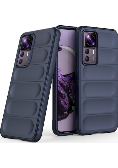 Xiaomi Mi 12t Pro Kılıf Elde Tutma Kolaylıkla Kaydırmaz Kenar Line Dizayn Optietnik Kapak Lacivert