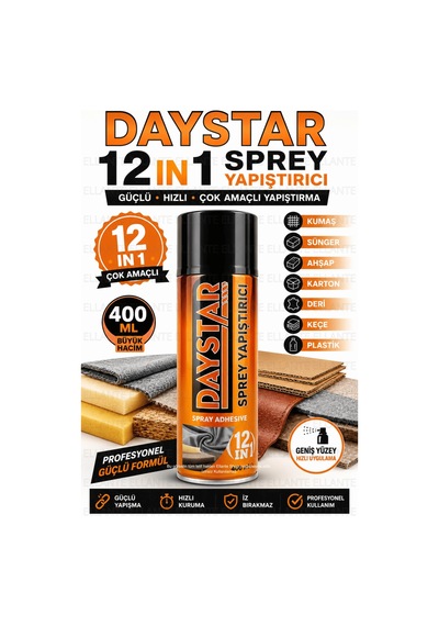 Sprey Yapıştırıcı 400 Ml Güçlü Çok Amaçlı Kumaş Sünger Ahşap Deri Karton Keçe Yapıştırıcı
