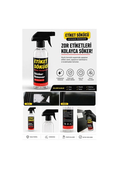 Auto Wiwax Etiket Sökücü Sprey Yapışkan Sticker Kalıntısı Temizleyici Ppf Sökücü 5 Litre