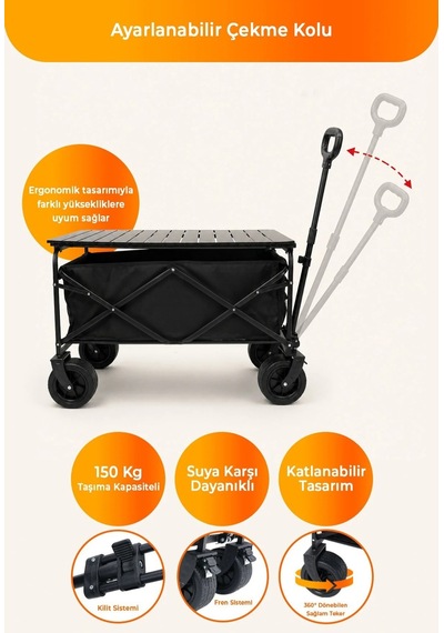 Kuzeylife Rover Wagon Masalı Portatif Taşıma Arabası