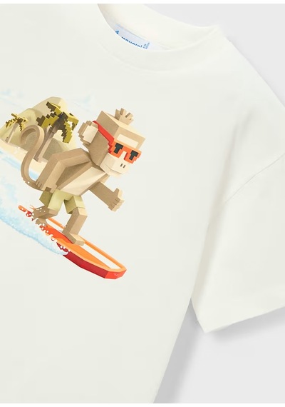 Mayoral Erkek Çocuk T-shirt 3077 Krem