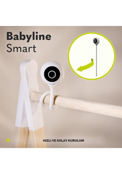 Lionelo Babyline Smart Wi-fi Bebek Kamerası, Gece Görüşlü, Hareket Ve Ses Algılamalı Kamera Sistemi