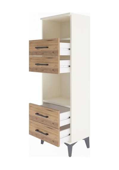 Arges Dolap 2 Raflı 4 Çekmeceli 44x30x134 Aytaşı-çam Aytaşı