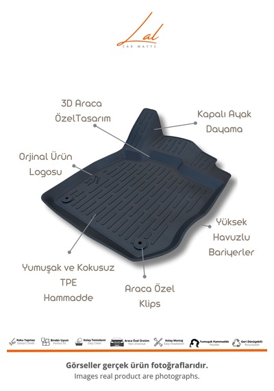 Volkswagen Tayron 3d Havuzlu Paspas Alt Kademe Bagaj Havuzu Seti