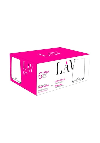 Lav Terra Cam Kırmızı Şarap Kadehi 6'lı 475 ml (Meşrubat/Şarap Bardağı )