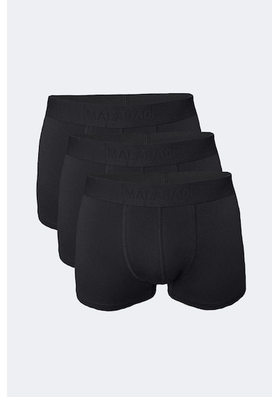 Malabadi Erkek Siyah 3 Lü Paket Modal Kısa Boxer 011