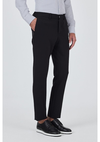 İmza Siyah Esnek Yandan Cepli Casual Slim Fit Jogger Pantolon 1003250162 Siyah