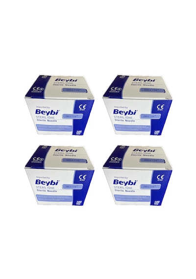 Beybi 22 G X 11/4" Steril Siyah Iğne Uç 100 Adet 4 Kutu
