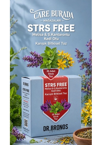 Dr. Bronos - Strs Free 30'lu Stick Çay Melisa & Kantaron & Kedi Otlu