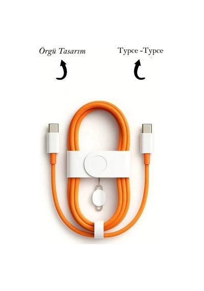 60w Apple İphone Uyumlu İphone 17 / 17 Pro / 17 Air / 17 Pro Max Uyumlu Hasır 1 Metre Hızlı Şarj Kablosu Type-c To Type-c
